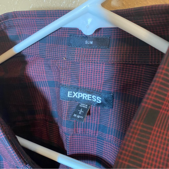 Express Bundle Fitted Button Up Men’s Long Sleeve Shirt Size Large - Picture 5 of 6